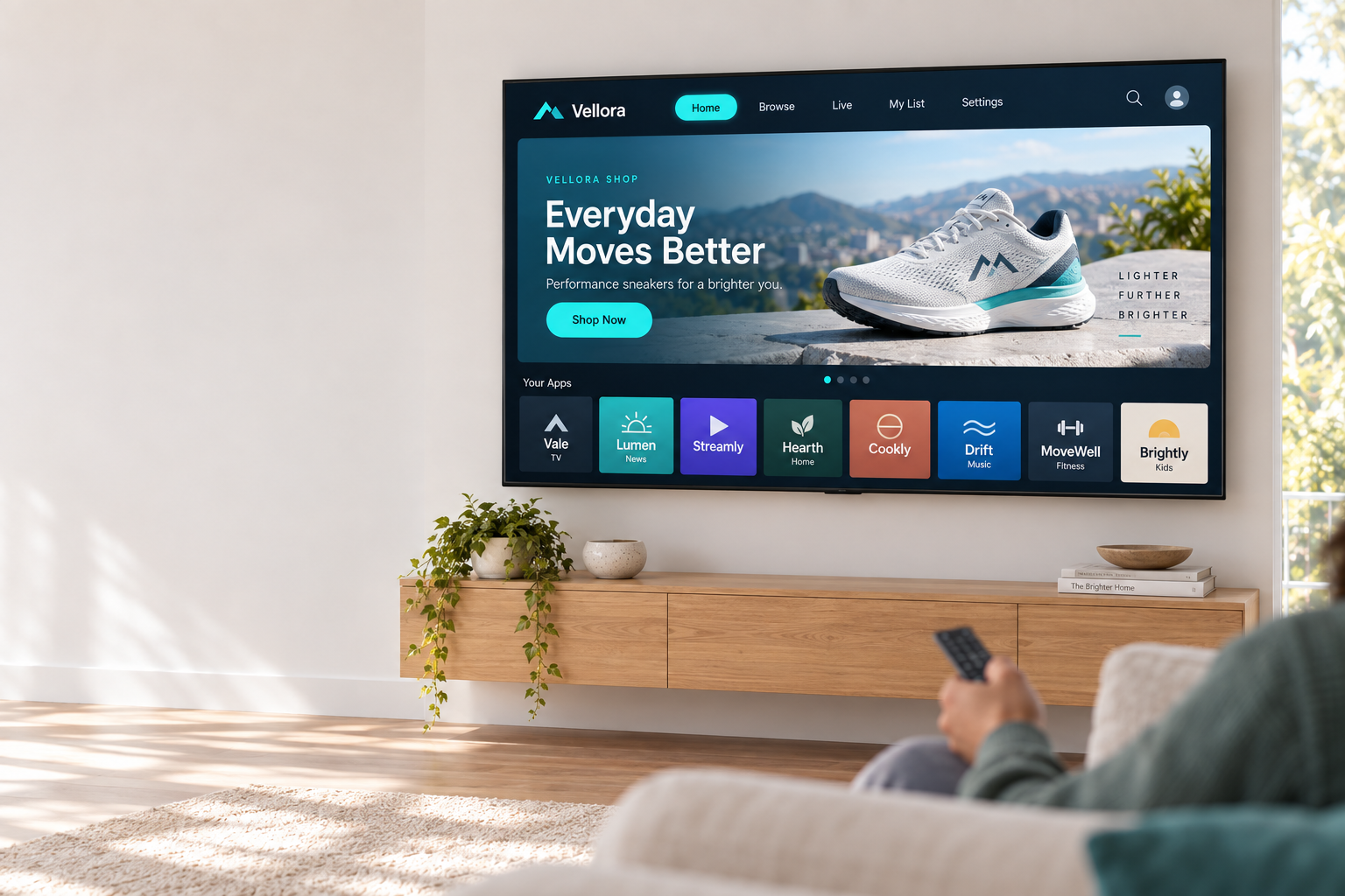 FeedTV ad placement on a television